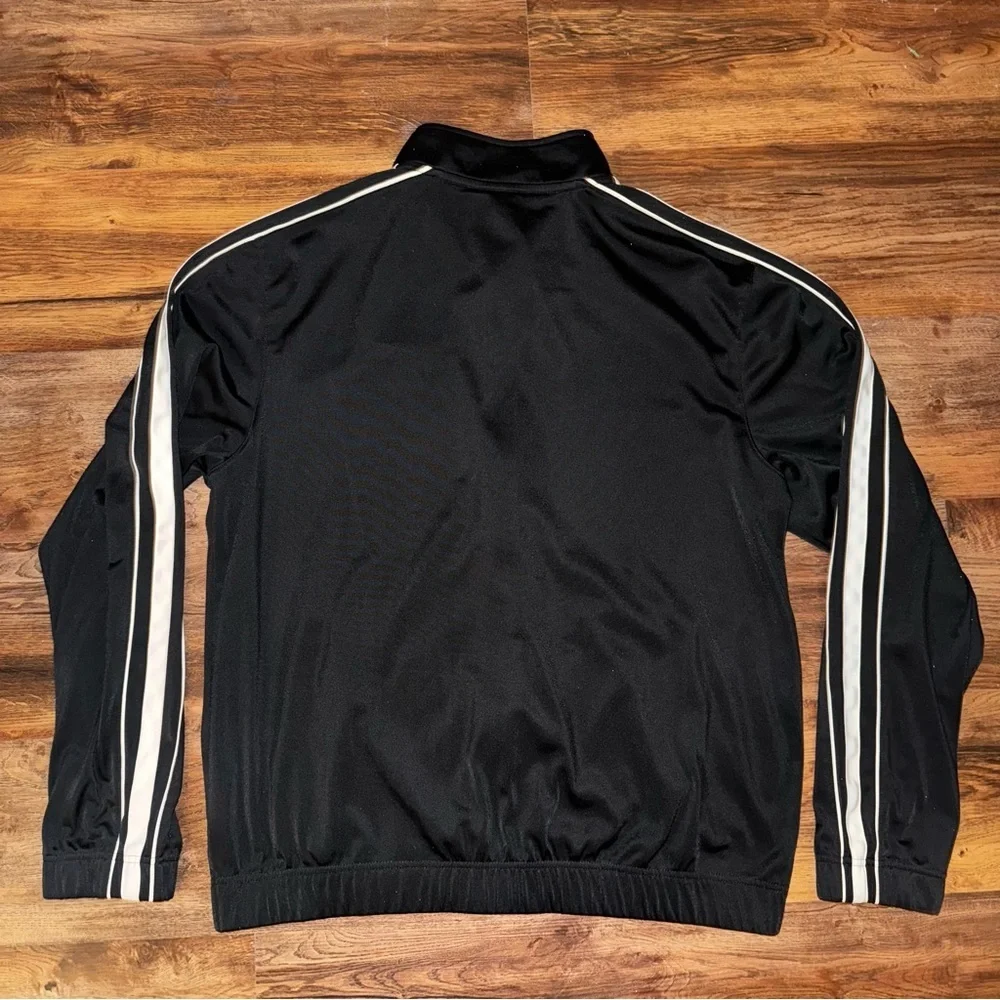 Vtg Y2K Men's Nike Basketball Black Full Zip Track Warmup Jacket 639851-010 Sz M